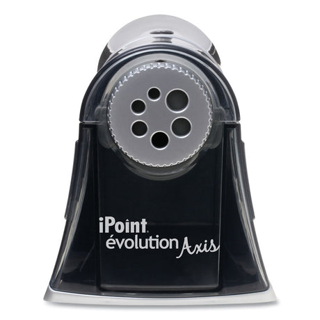 iPoint Evolution Axis Pencil Sharpener, AC-Powered, 5 x 7.5 x 7.25, Black/Silver