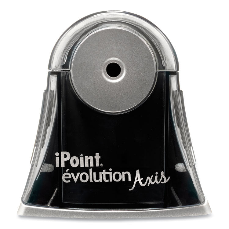 iPoint Evolution Axis Pencil Sharpener, AC-Powered, 4.25 x 7 x 4.75, Black/Silver