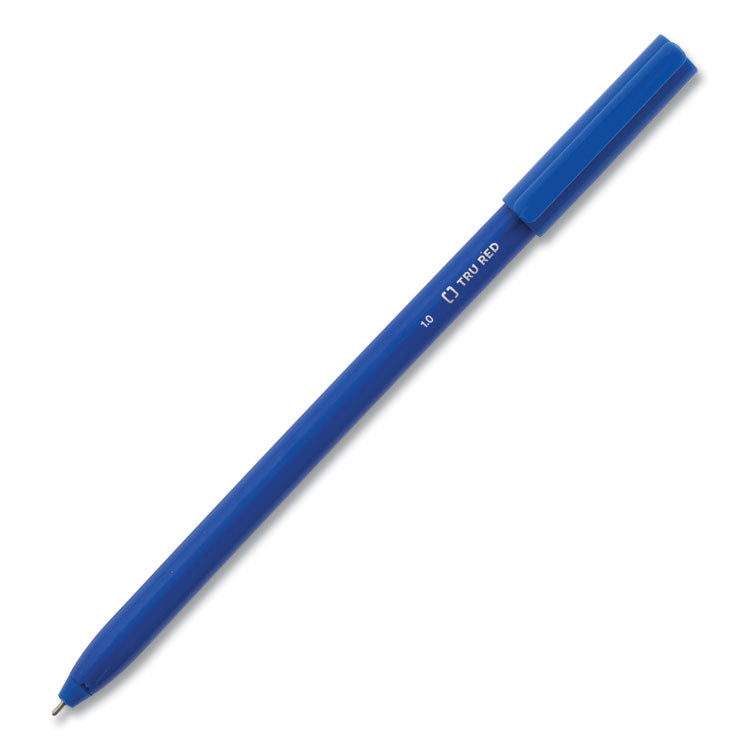 Ballpoint Pen, Stick, Medium 1 mm, Blue Ink, Blue Barrel, 60/Pack