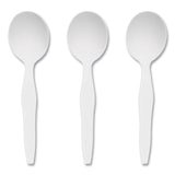 Heavyweight Plastic Cutlery, Soup Spoon, White, 100/Pack