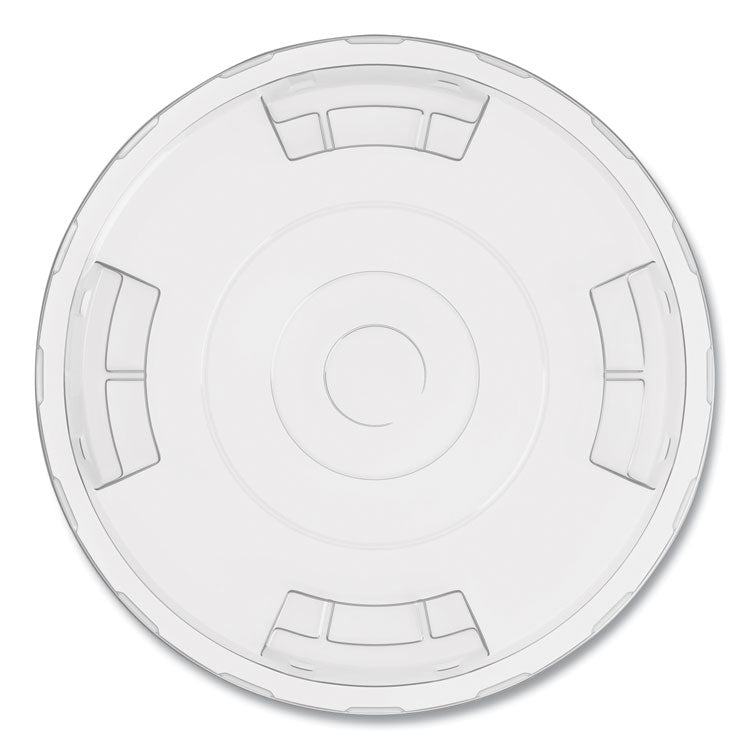 Compostable Straw Slot Plastic Cold Cup Lids, Fits 12 oz, 16 oz Cold Cups, Clear, 500/Pack