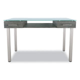 Prestige Glass Writing Desk, 47.1  x 23.5  x 29.5 , Gray
