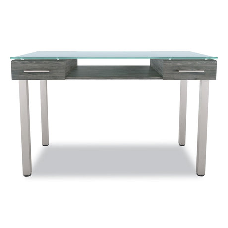 Prestige Glass Writing Desk, 47.1  x 23.5  x 29.5 , Gray