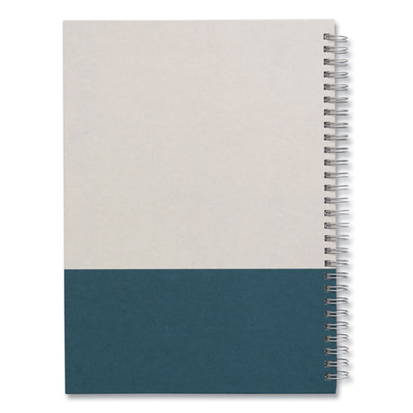 Wirebound Hardcover Notebook, 1-Subject, Narrow Rule, Gray/Teal Cover, (80) 9.5 x 6.5 Sheets