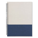 Wirebound Hardcover Notebook, 1-Subject, Narrow Rule, Gray/Blue Cover, (80) 9.5 x 6.5 Sheets