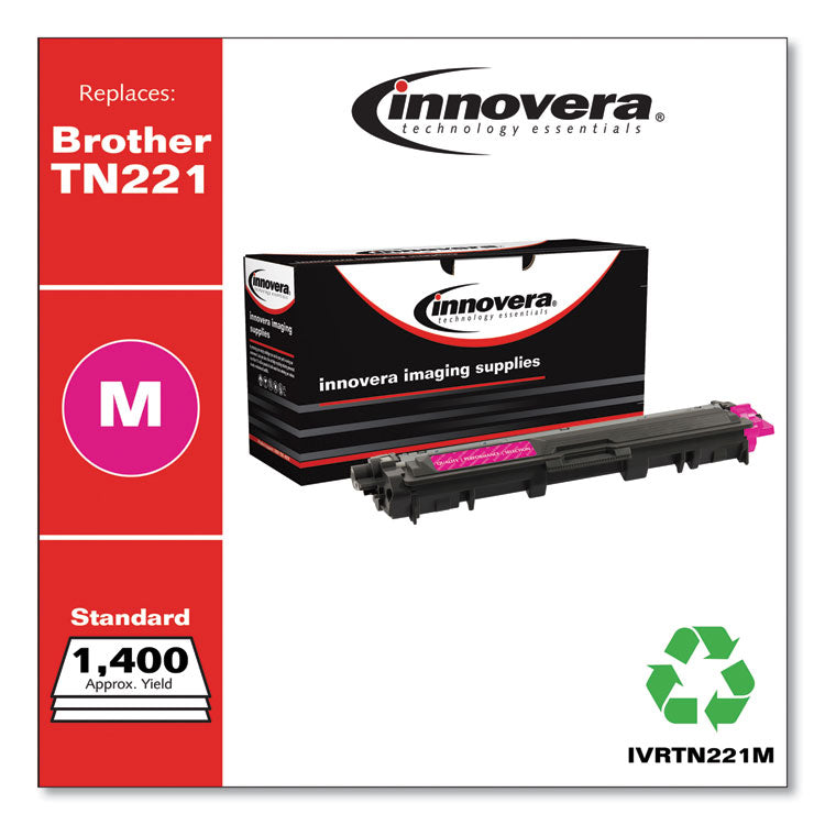 Remanufactured Magenta Toner, Replacement for TN221M, 1,400 Page-Yield