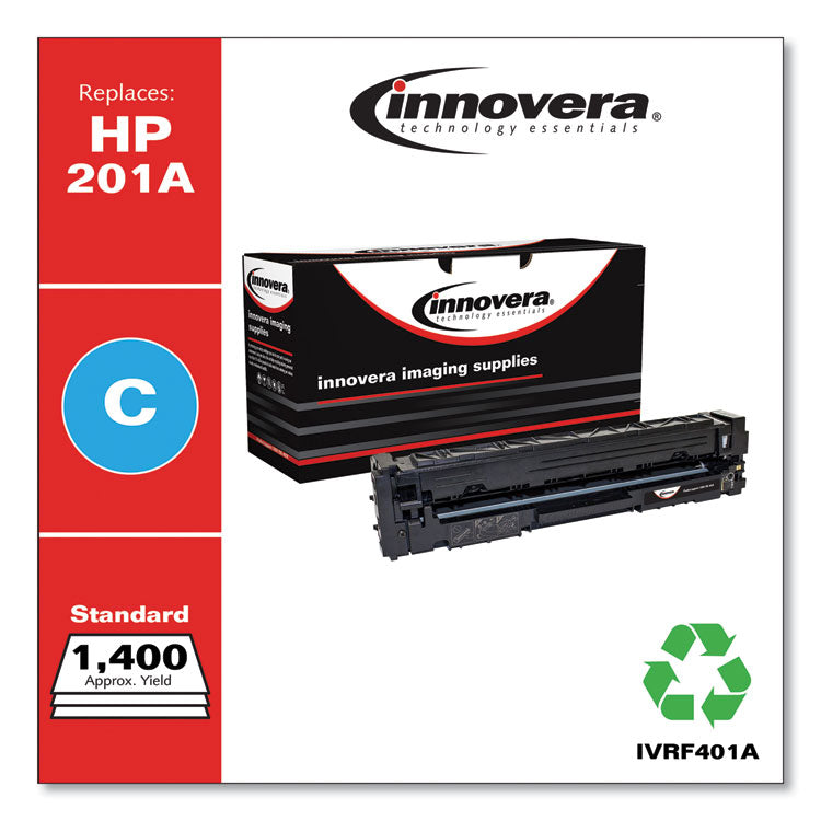 Remanufactured Cyan Toner, Replacement for 201A (CF401A), 1,400 Page-Yield