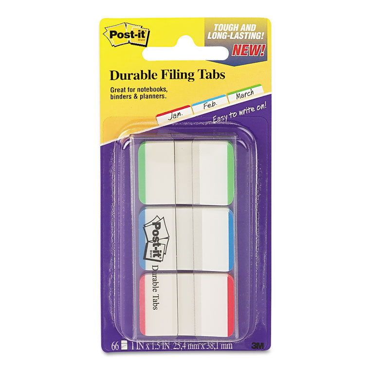 1" Lined Tabs, 1/5-Cut, Lined, Assorted Colors, 1" Wide, 66/Pack