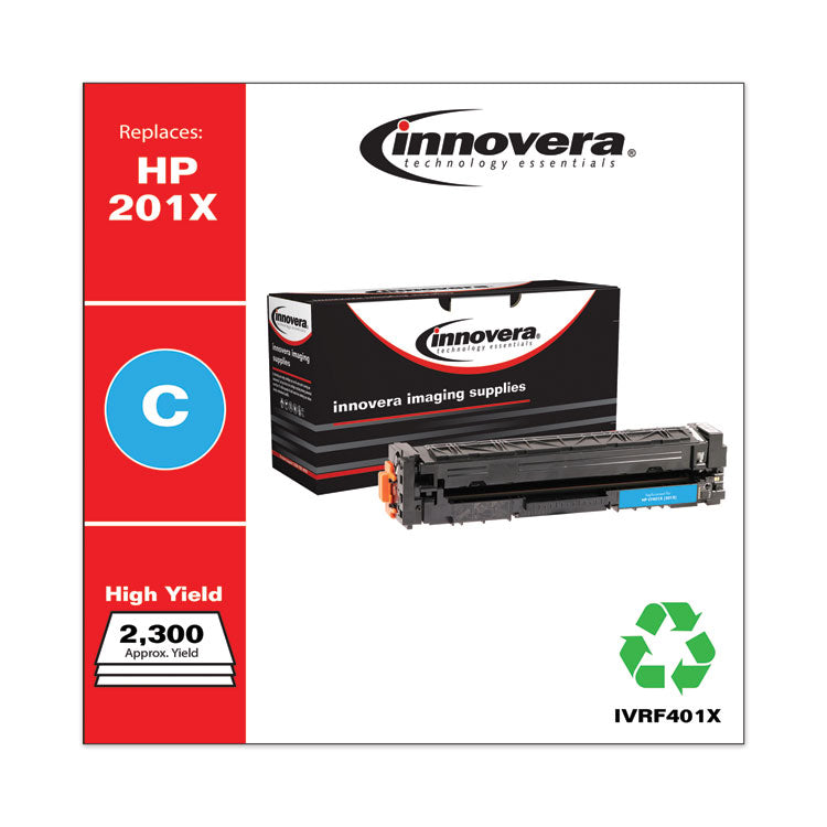 Remanufactured Cyan High-Yield Toner, Replacement for 201X (CF401X), 2,300 Page-Yield