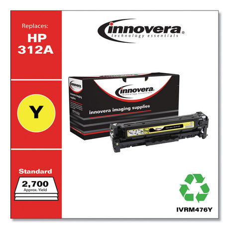 Remanufactured Yellow Toner, Replacement for 312A (CF382A), 2,700 Page-Yield