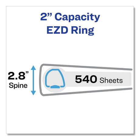 Framed View Heavy-Duty Binders, 3 Rings, 2" Capacity, 11 x 8.5, White