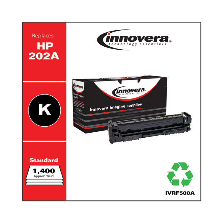 Remanufactured Black Toner, Replacement for 202A (CF500A), 1,400 Page-Yield