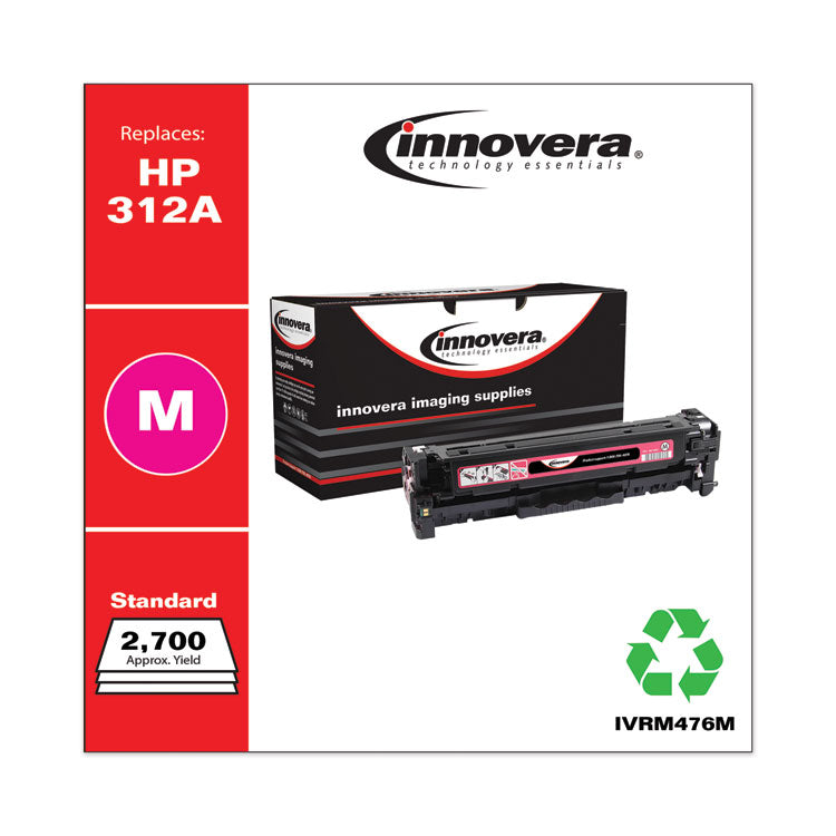 Remanufactured Magenta Toner, Replacement for 312A (CF383A), 2,700 Page-Yield