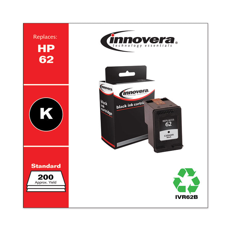 Remanufactured Black Ink, Replacement for 62 (C2P04AN), 200 Page-Yield