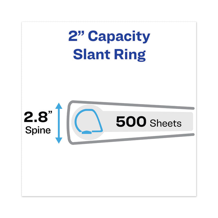 Heavy-Duty View Binders, 3 Rings, 2" Capacity, 11 x 17, White