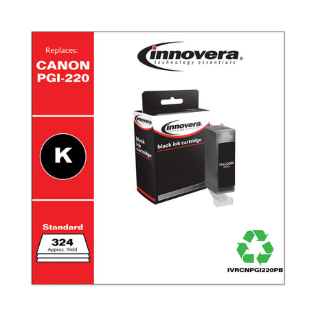 Remanufactured Black Ink, Replacement for PGI-220 (2945B001), 324 Page-Yield