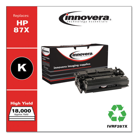 Remanufactured Black High-Yield Toner, Replacement for 87X (CF287X), 18,000 Page-Yield