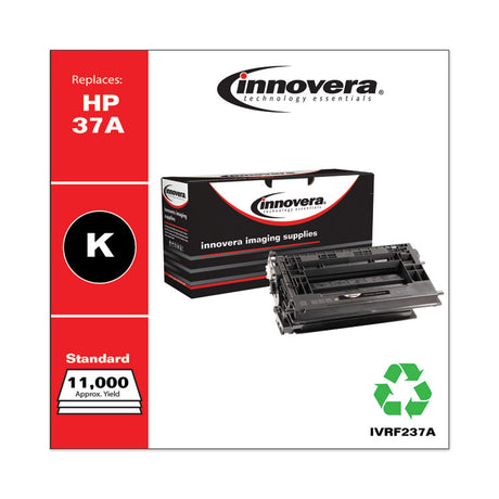 Remanufactured Black Toner, Replacement for 37A (CF237A), 11,000 Page-Yield