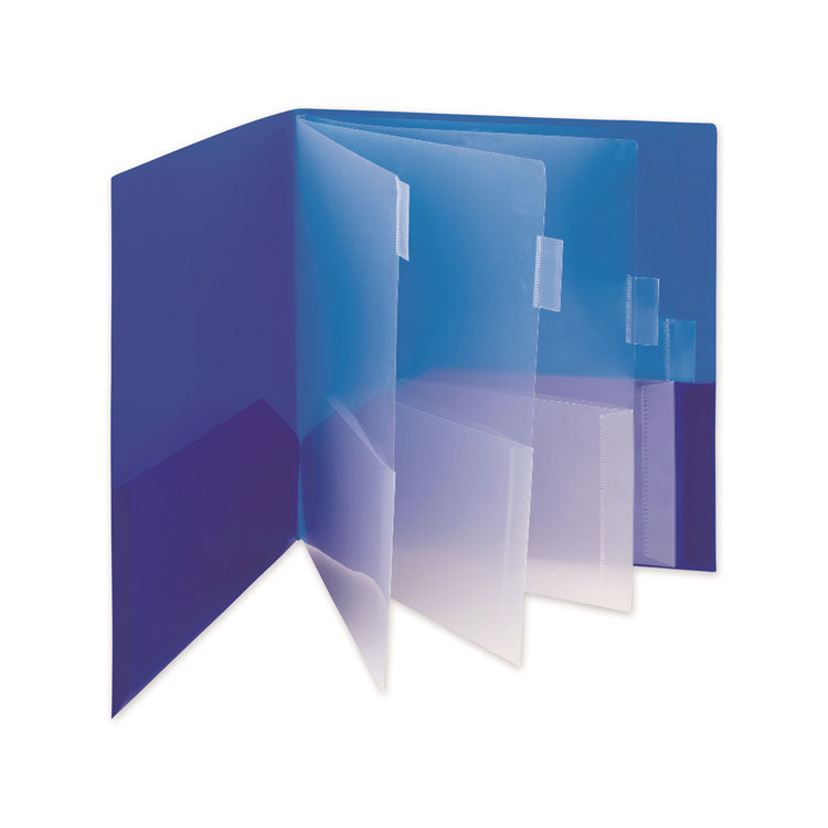 Poly Ten-Pocket Subject Folder, 500-Sheet Capacity, 11 x 8.5, Assorted Cover Colors, 2/Pack Poly Ten-Pocket Subject Folder, 500-Sheet Capacity, 11 x 8.5, Assorted Cover Colors, 2/Pack