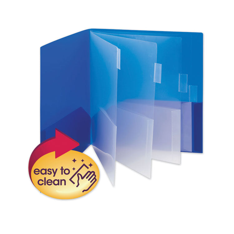 Poly Ten-Pocket Subject Folder, 500-Sheet Capacity, 11 x 8.5, Assorted Cover Colors, 2/Pack Poly Ten-Pocket Subject Folder, 500-Sheet Capacity, 11 x 8.5, Assorted Cover Colors, 2/Pack