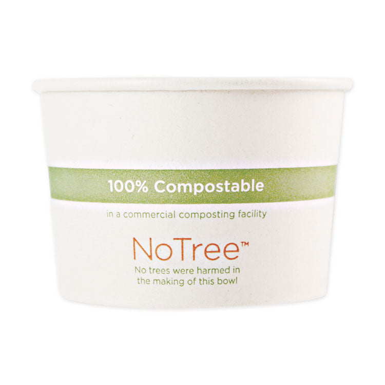 No Tree Paper Bowls, 16 oz, 4.4  Diameter x 3 h, Natural, Sugarcane, 500/Carton