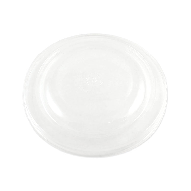 PLA Lids for Fiber Bowls, 7.5  Diameter x 1 h, Clear, Plastic, 300/Carton