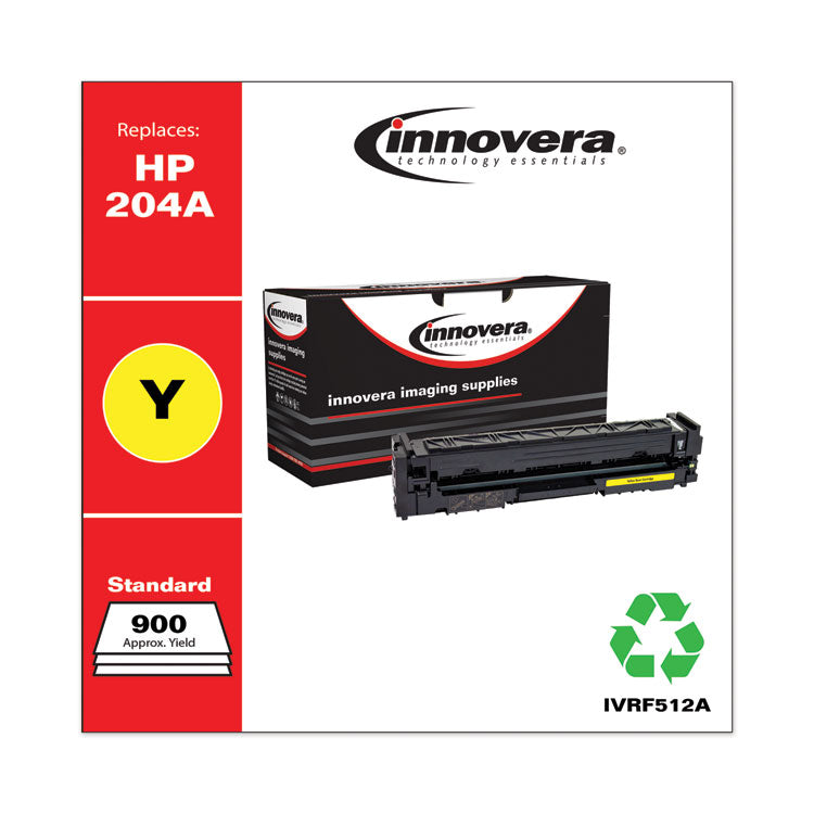 Remanufactured Yellow Toner, Replacement for 204A (CF512A), 900 Page-Yield