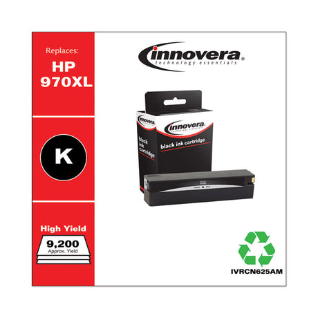 Remanufactured Black High-Yield Ink, Replacement for 970XL (CN625AM), 9,200 Page-Yield