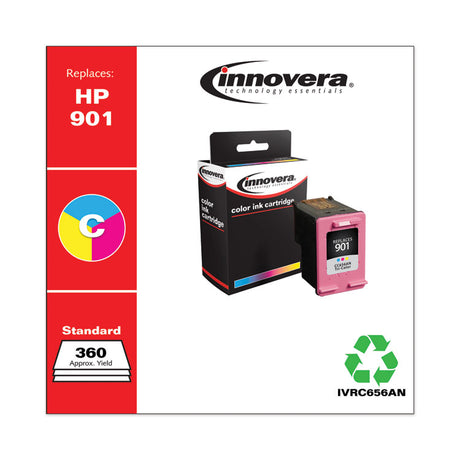 Remanufactured Tri-Color Ink, Replacement for 901 (CC656AN), 360 Page-Yield