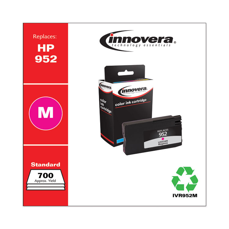 Remanufactured Magenta Ink, Replacement for 952 (L0S52AN), 700 Page-Yield