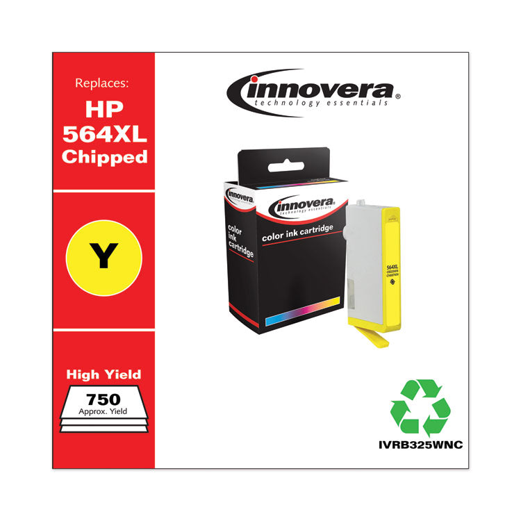 Remanufactured Yellow High-Yield Ink, Replacement for 564XL (CB325WN), 750 Page-Yield