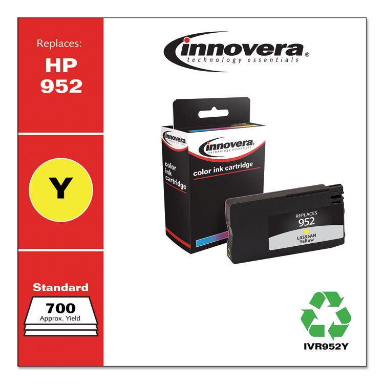 Remanufactured Yellow Ink, Replacement for 952 (L0S55AN), 700 Page-Yield