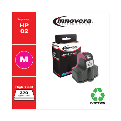 Remanufactured Magenta Ink, Replacement for 02 (C8772WN), 370 Page-Yield