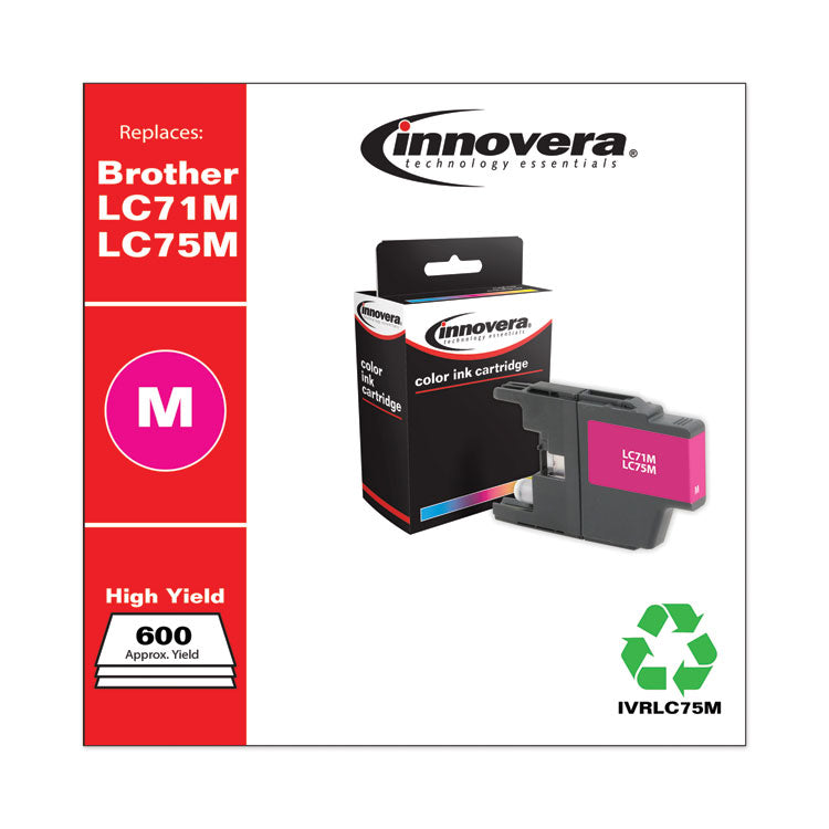 Remanufactured Magenta High-Yield Ink, Replacement for LC75M, 600 Page-Yield