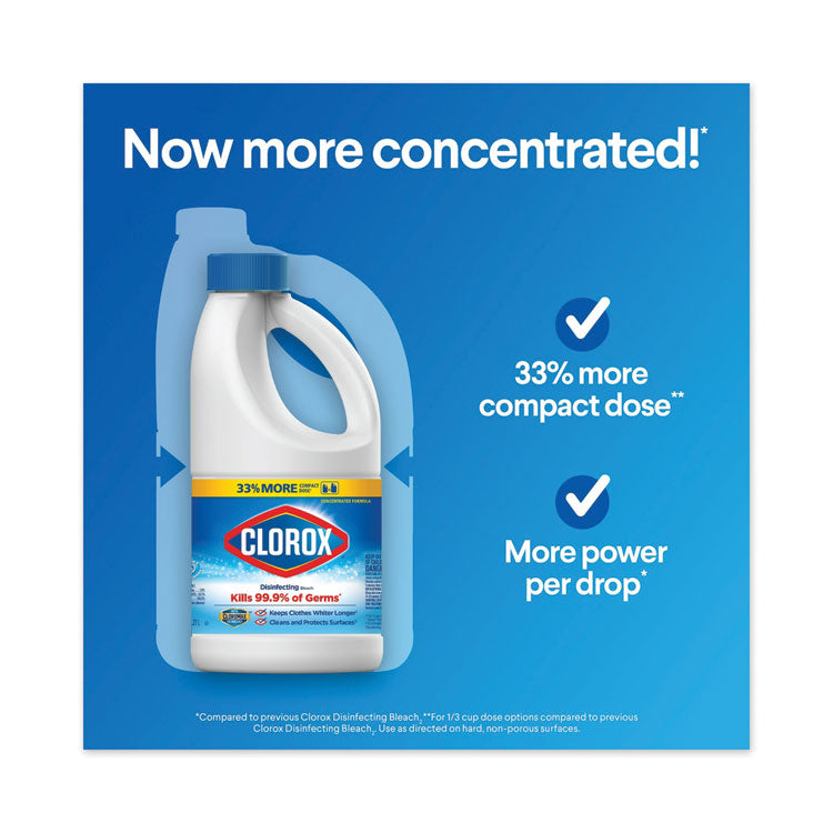 Regular Bleach with CloroMax Technology, 43 oz Bottle, 6/Carton