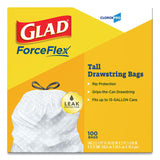 Tall Kitchen Drawstring Trash Bags, 13 gal, 24  x 27.38 , Gray, 100/Box