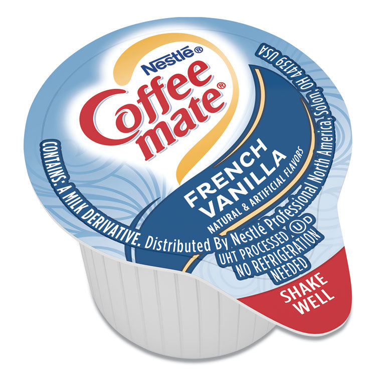 Liquid Coffee Creamer, French Vanilla, 0.38 oz Mini Cups, 180/Carton