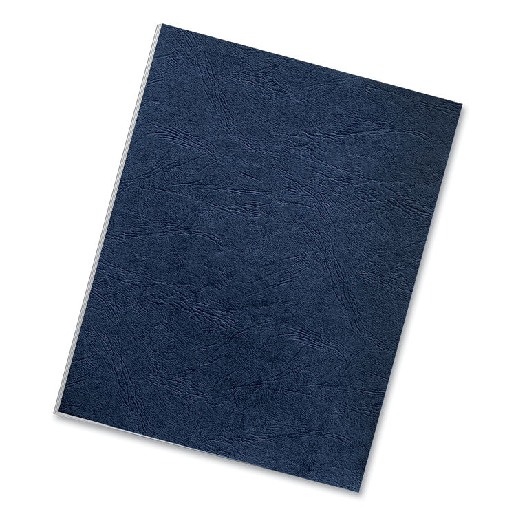 Classic Grain Texture Binding System Covers, 11 x 8.5, Navy, 50/Pack