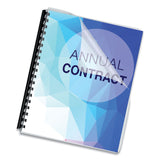 Crystals Transparent Presentation Covers for Binding Systems, Clear, with Round Corners, 11.25 x 8.75, Unpunched, 100/Pack