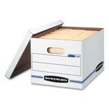 STOR/FILE Basic-Duty Storage Boxes, Letter/Legal Files, 12.5" x 16.25" x 10.5", White/Blue, 12/Carton