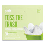 Tab-Tie Tall Kitchen Trash Bags, Tie-Flap, 13 gal, 28  x 24 , White, 80/Box