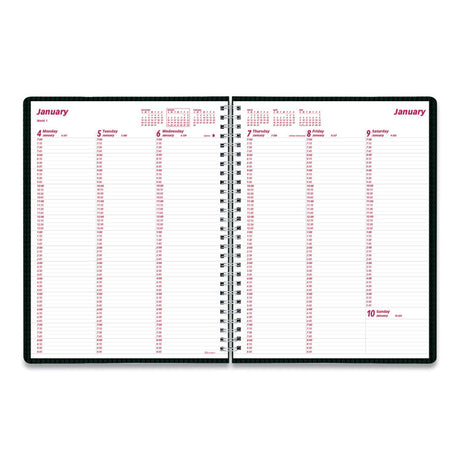DuraFlex Weekly Planner, 11 x 8.5, Black Cover, 12-Month (Jan to Dec): 2025