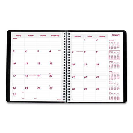 Essential Collection 14-Month Ruled Monthly Planner, 8.88 x 7.13, Black Cover, 14-Month: Dec 2024 to Jan 2026