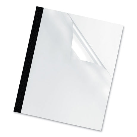 Thermal Binding System Presentation Covers, Clear, 91 to 120 Sheet Capacity, 11 x 8.5, Unpunched, 10/Pack