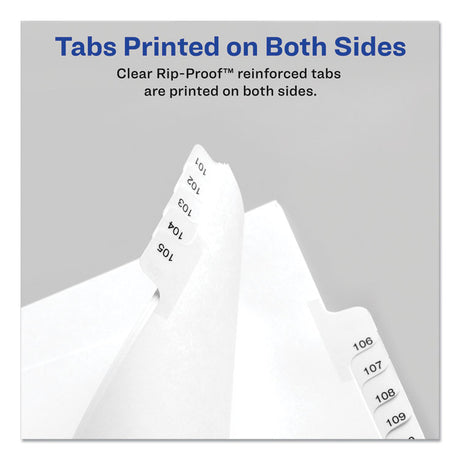 Preprinted Legal Exhibit Side Tab Index Dividers, Allstate Style, 26-Tab, D, 11 x 8.5, White, 25/Pack