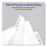 Preprinted Legal Exhibit Side Tab Index Dividers, Allstate Style, 26-Tab, A to Z, 11 x 8.5, White, 1 Set, (1700)