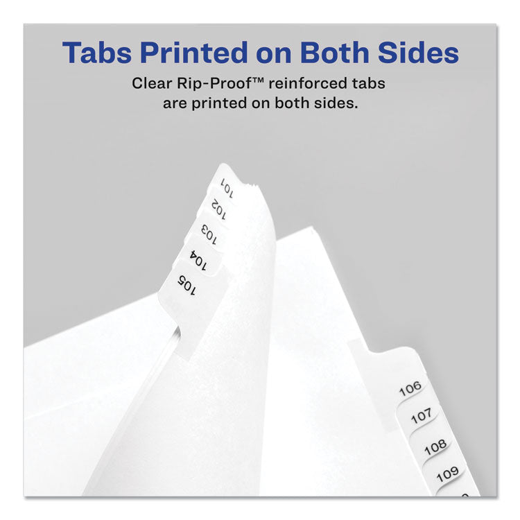 Preprinted Legal Exhibit Side Tab Index Dividers, Allstate Style, 10-Tab, I to X, 11 x 8.5, White, 1 Set