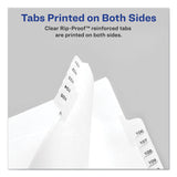 Preprinted Legal Exhibit Side Tab Index Dividers, Allstate Style, 10-Tab, 1, 11 x 8.5, White, 25/Pack