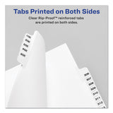 Preprinted Legal Exhibit Side Tab Index Dividers, Avery Style, 25-Tab, 1 to 25, 11 x 8.5, White, 1 Set