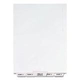 Preprinted Legal Exhibit Bottom Tab Index Dividers, Avery Style, 27-Tab, Exhibit A to Exhibit Z, 11 x 8.5, White, 1 Set